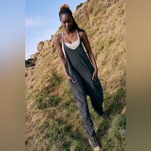 Free People Movement Washed black Hot Shot Onesie